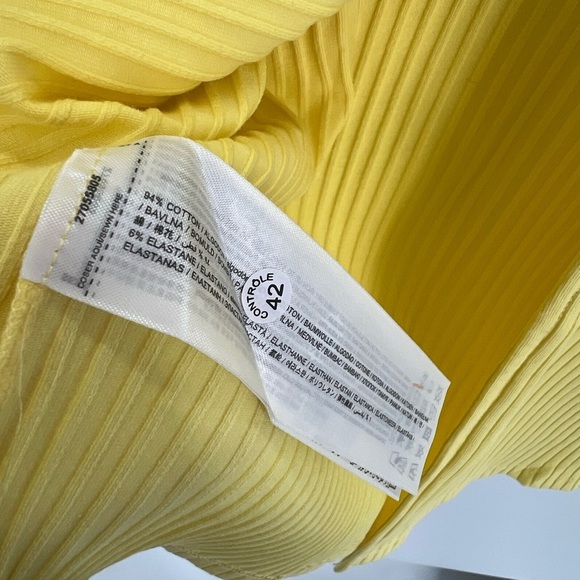 MNG Mango Ribbed Knit Open Front Bottom Slit Cardigan - Picture 5 of 7